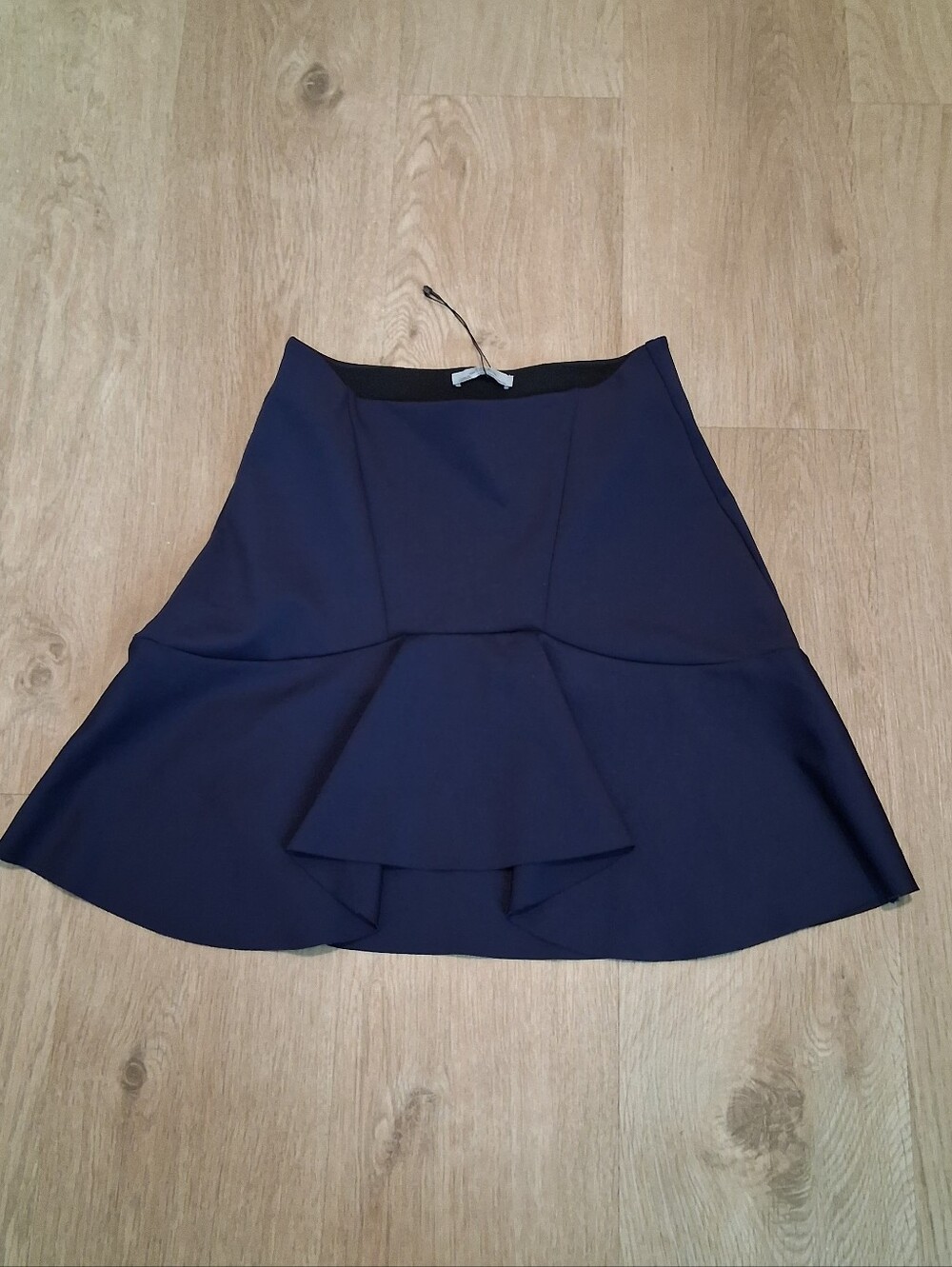 Zara Structured Strapless Crop Top in Navy